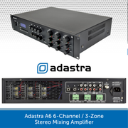Adastra A6 6-Channel / 3-Zone Stereo Mixing Amplifier