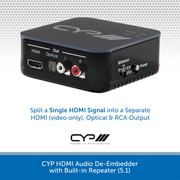 CYP HDMI Audio De-Embedder with Built-in Repeater (5.1)