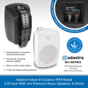 Adastra A4 Amplifier 4 x 200W with Premium Wall-Mount Speakers
