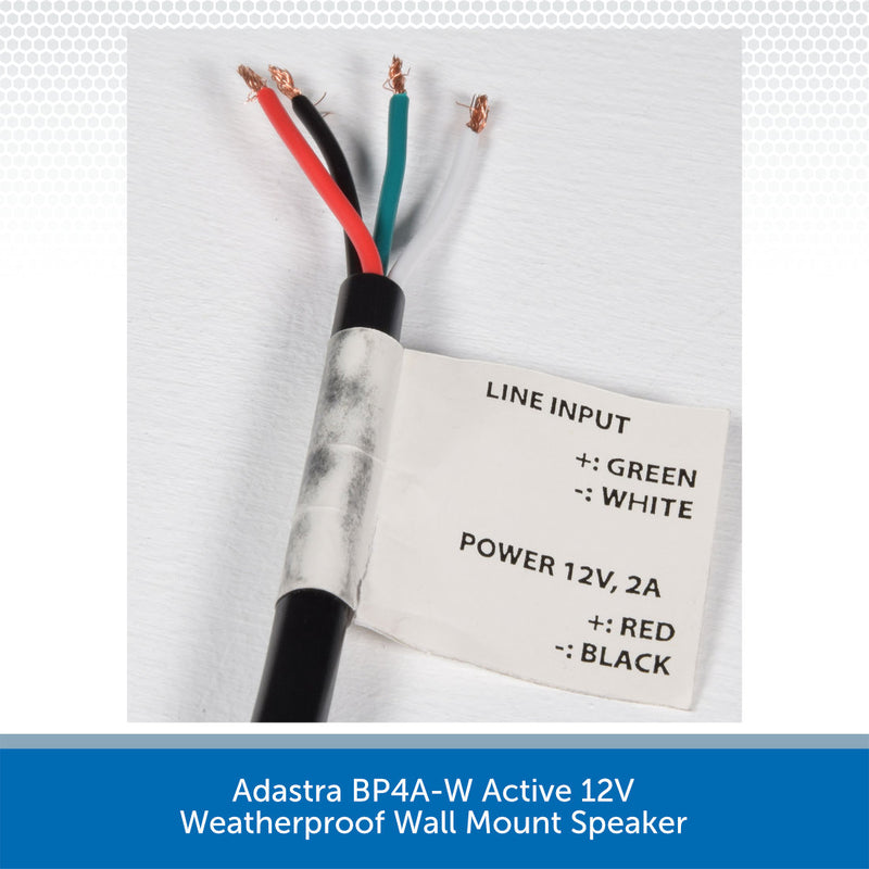 Adastra BP4A-W Active 12V Weatherproof Wall Mount Speaker