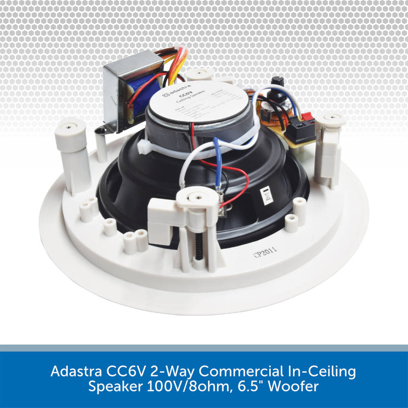Adastra CC6V 2-Way Commercial In-Ceiling Speaker 100V/8ohm, 6.5" Woofer