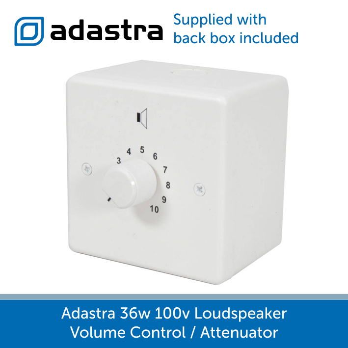 Adastra 100v 36w Loudspeaker Volume Control / Attenuator