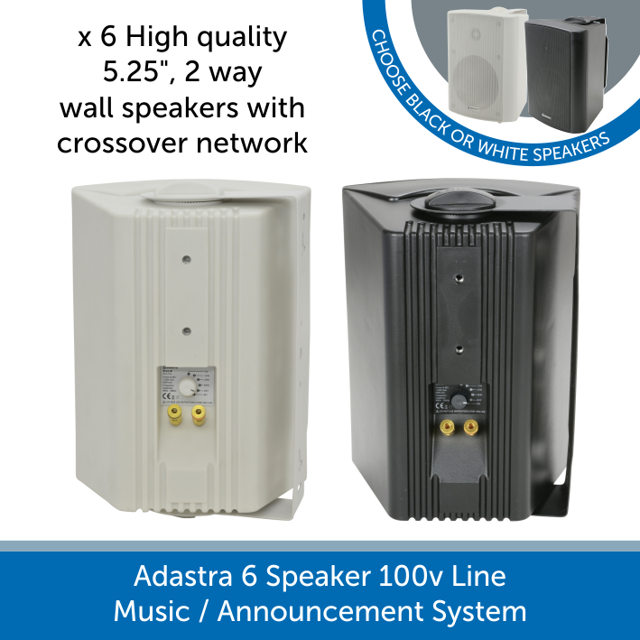 Showing the back of a Adastra High Quality 5.25" 2 way wall speakers