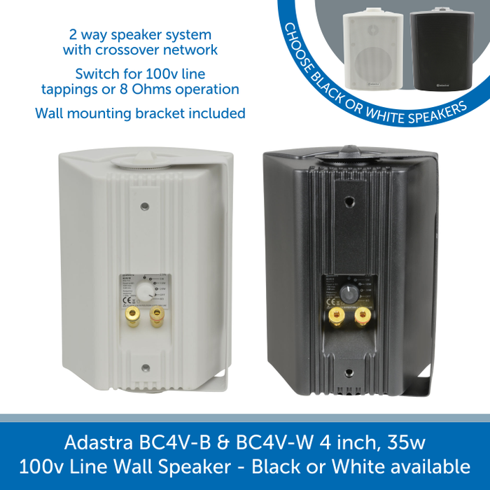 Showing the back for a Adastra BC4V-B & BC4V-W 