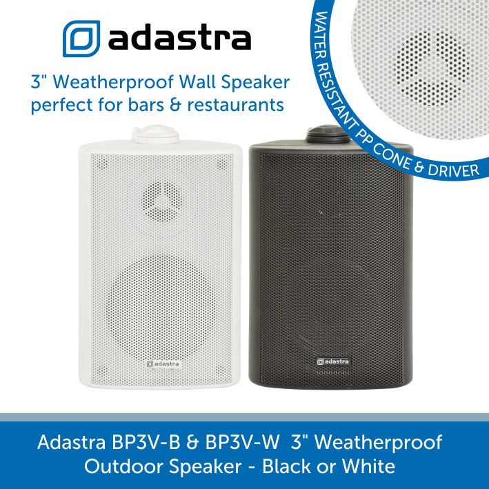 Altavoz Exterior Adastra 90W IP54 - Resistente Agua, Montaje Pared, 5.25 Pulgadas
