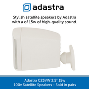 Adastra C25VW 2.5" 15w 100v Line Satellite Speakers