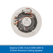 Adastra CC8V, 8 inch 50W 100V & 8 Ohm Premium Ceiling Speaker