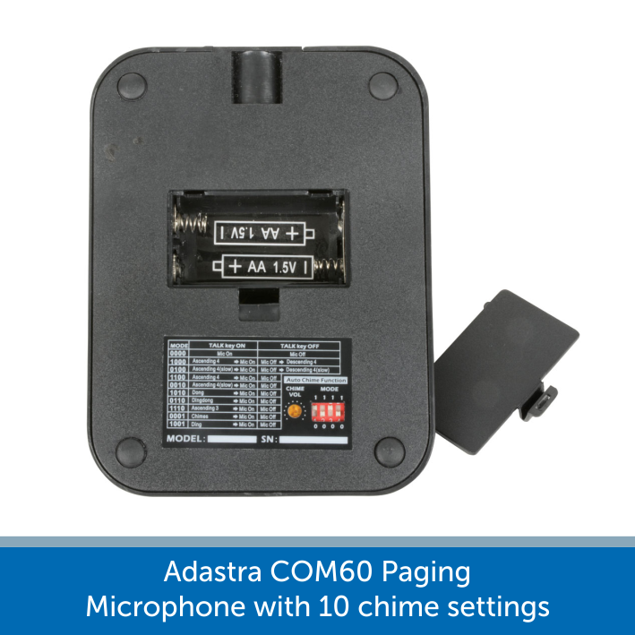 Adastra COM60 battery compartment 