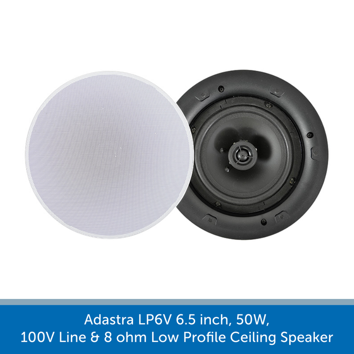 Adastra LP6V 50W 100V Line ohm Ceiling Speaker Audio Volt