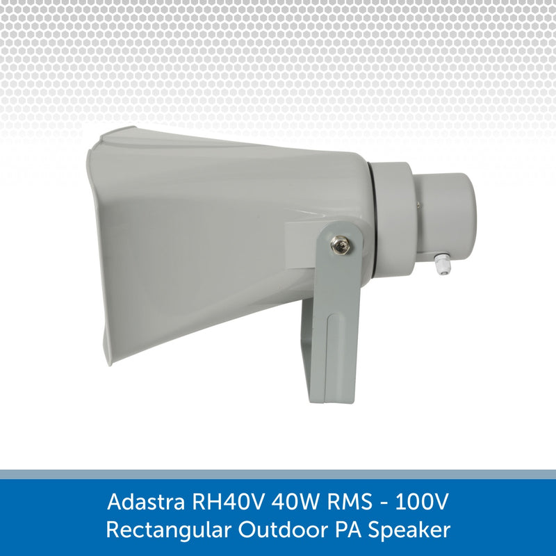 Side view of a Adastra RH40V 40W 100V Rectangular Outdoor PA Speaker