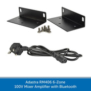 Adastra RM406 6-Zone 100V Mixer Amplifier with Bluetooth and built-in media player