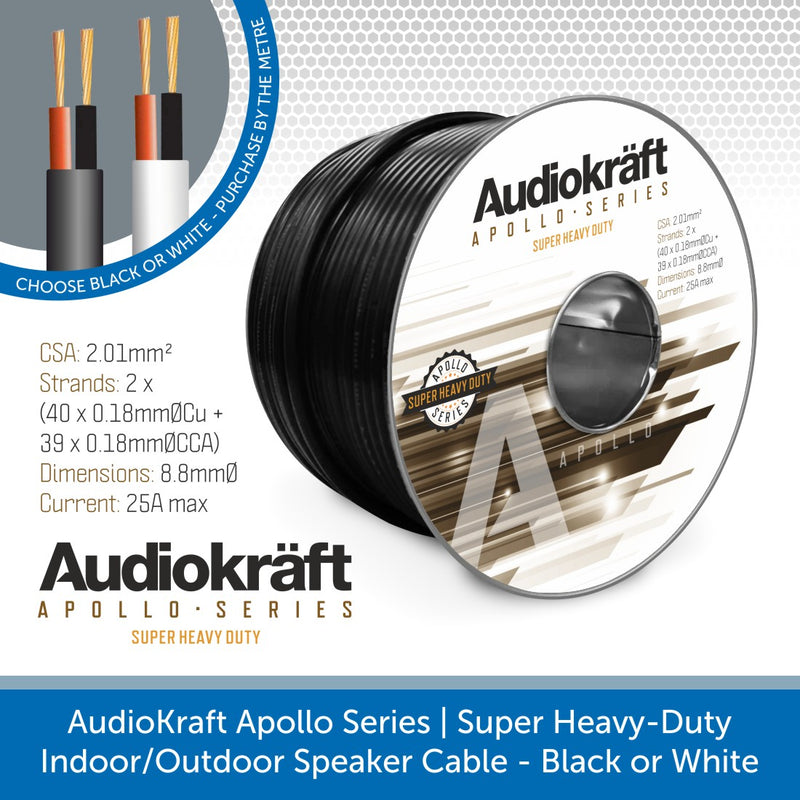 AudioKraft Apollo Series Super Heavy Duty Indoor or Outdoor Speaker Cable