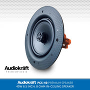 AudioKraft PCS-40 - Premium 40W 6.5 inch, 8 Ohm In-Ceiling Speaker