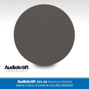 AudioKraft PCS-40 - Premium 40W 6.5 inch, 8 Ohm In-Ceiling Speaker