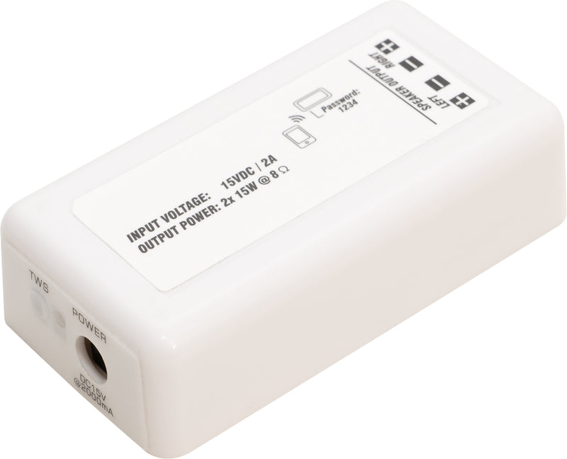 E-Audio Bluetooth 5.0 Stereo Amplifier, 2 x 15W @ 8 Ohms