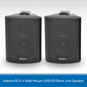 2 x 4" Wall Speaker Music System with Bluetooth Stereo Amplifier