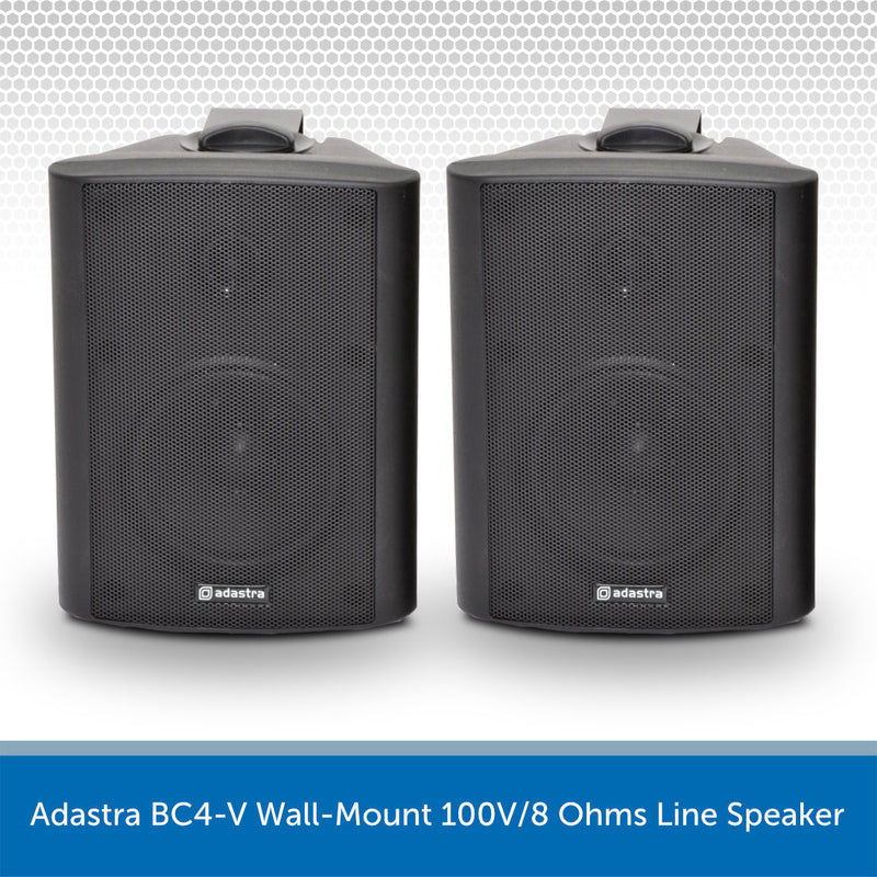 2 x 4" Wall Speaker Music System with Bluetooth Stereo Amplifier