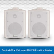 4 x 4" Wall Speaker Music System with Bluetooth Stereo Amplifier