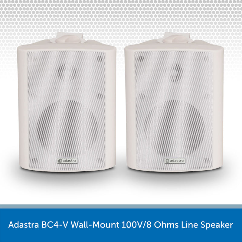 4 x 4" Wall Speaker Music System with Bluetooth Stereo Amplifier
