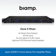 Apart ZONE4 4-Zone Stereo Pre-Amplifier Mixer