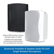 Bluetooth Amplifier & Speaker Audio Kit with Single Wireless Radio Mics