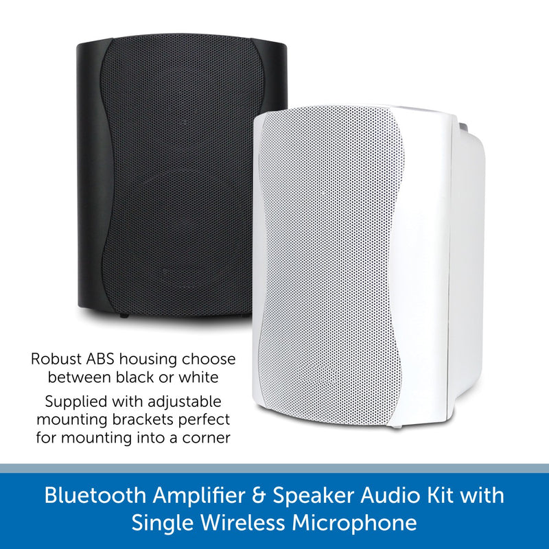 Bluetooth Amplifier & Speaker Audio Kit with Single Wireless Radio Mics
