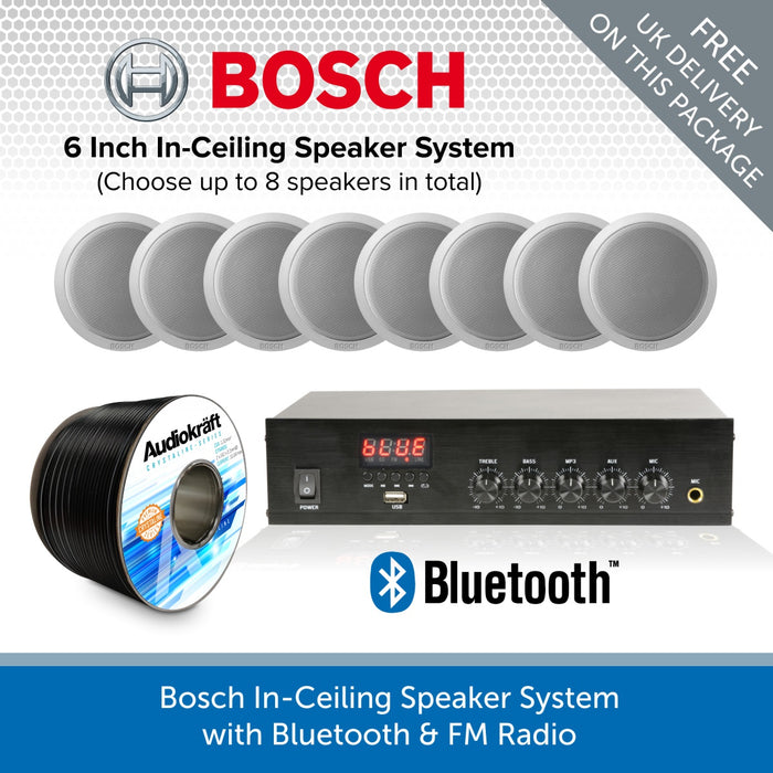 Bosch Speaker Low-profile Music System with Bluetooth Mic Input