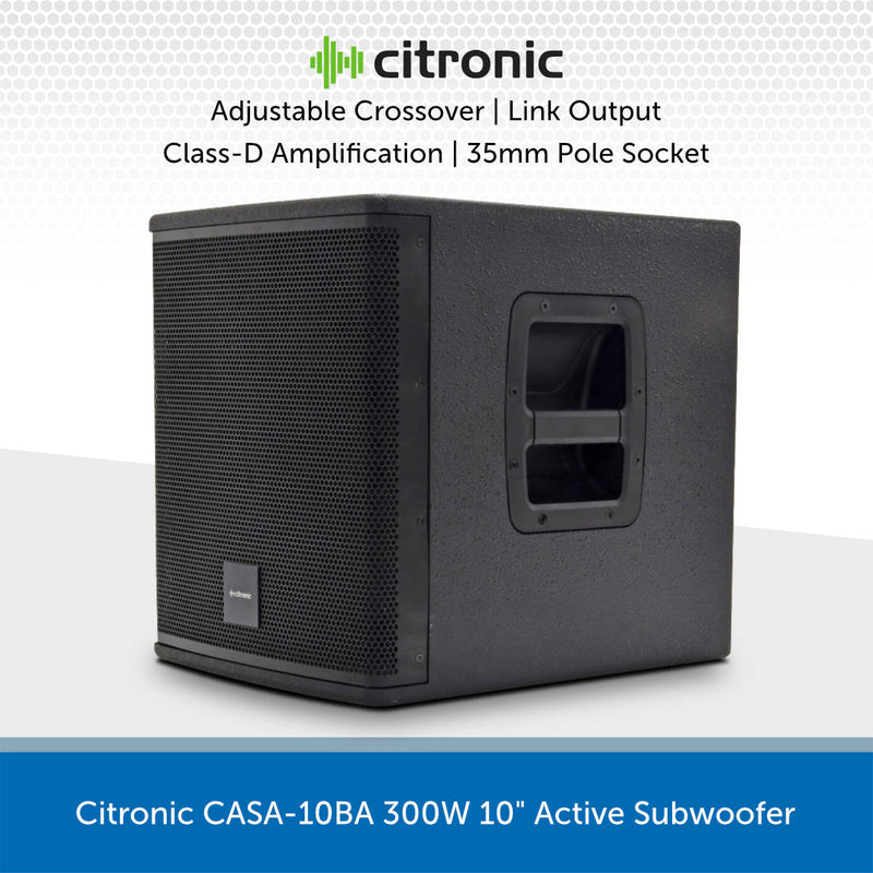 Citronic 700W 2.1 System with CASA-8A Speakers and CASA-10BA Subwoofer