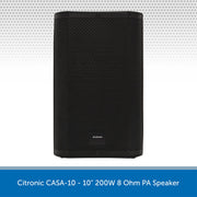 Citronic CASA-10 10" 200W Passive PA Speaker, 8 Ohms