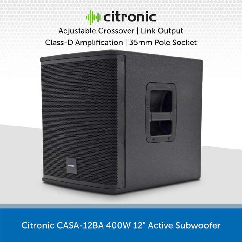 Citronic 840W 2.1 System with CASA-10A Speakers and CASA-12BA Subwoofer
