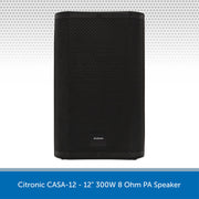 Citronic CASA-12 12" 300W Passive PA Speaker, 8 Ohms