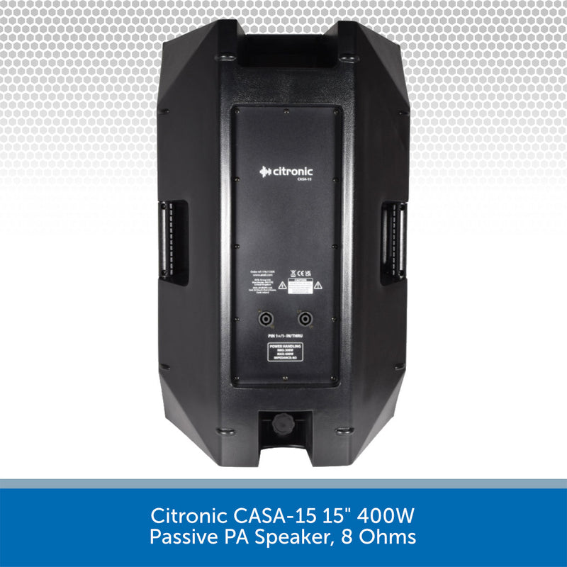 Citronic CASA-15 15" 400W Passive PA Speaker, 8 Ohms