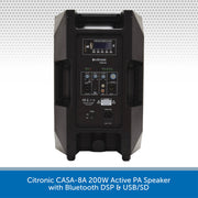 Citronic CASA-8A 200W Active PA Speaker with Bluetooth DSP & USB/SD