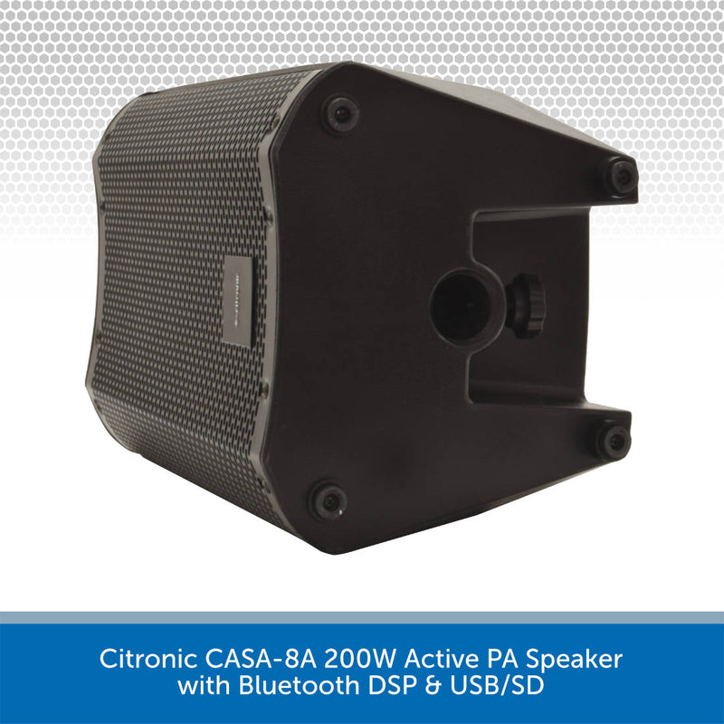 Citronic CASA-8A 200W Active PA Speaker with Bluetooth DSP & USB/SD