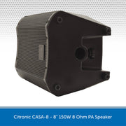 Citronic CASA-8 8" 150W Passive PA Speaker, 8 Ohms