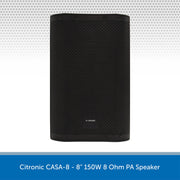 Citronic CASA-8 8" 150W Passive PA Speaker, 8 Ohms