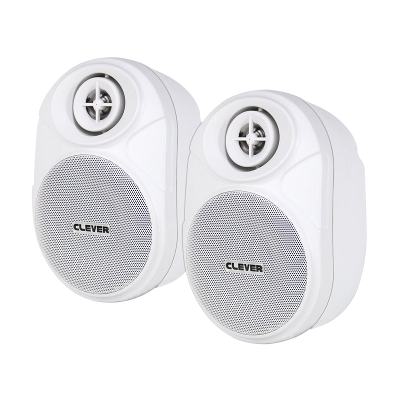 Clever Acoustics BGS 20T White 100V Wall Speakers (Pair)