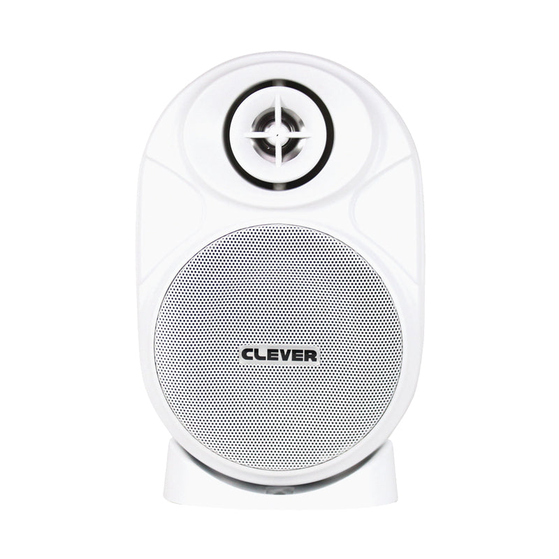 Photo of the Clever Acoustics BGS 20T's Showing the Supplied Surface Mount Stand
