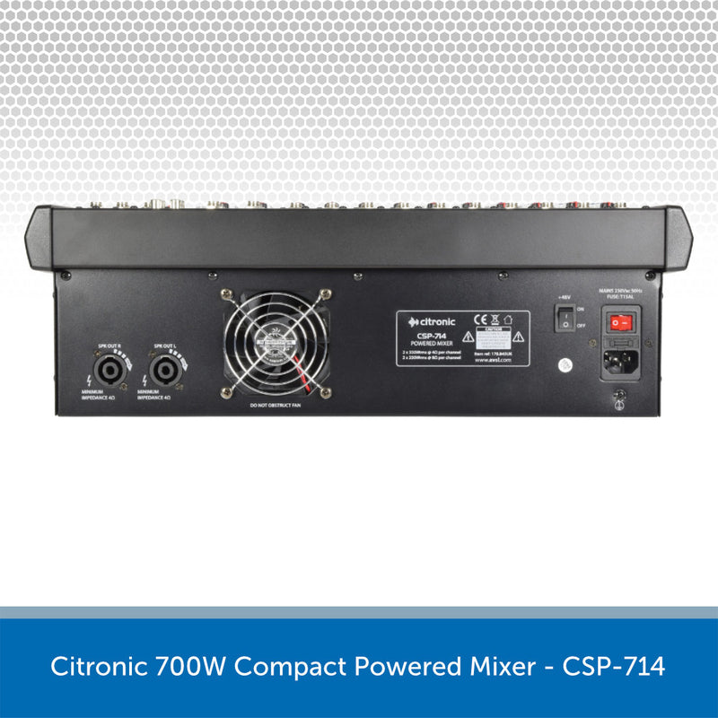 Citronic 700W Compact Powered Mixer - CSP-714