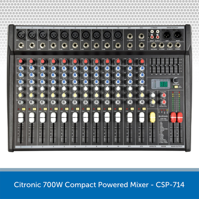 Citronic 700W Compact Powered Mixer - CSP-714