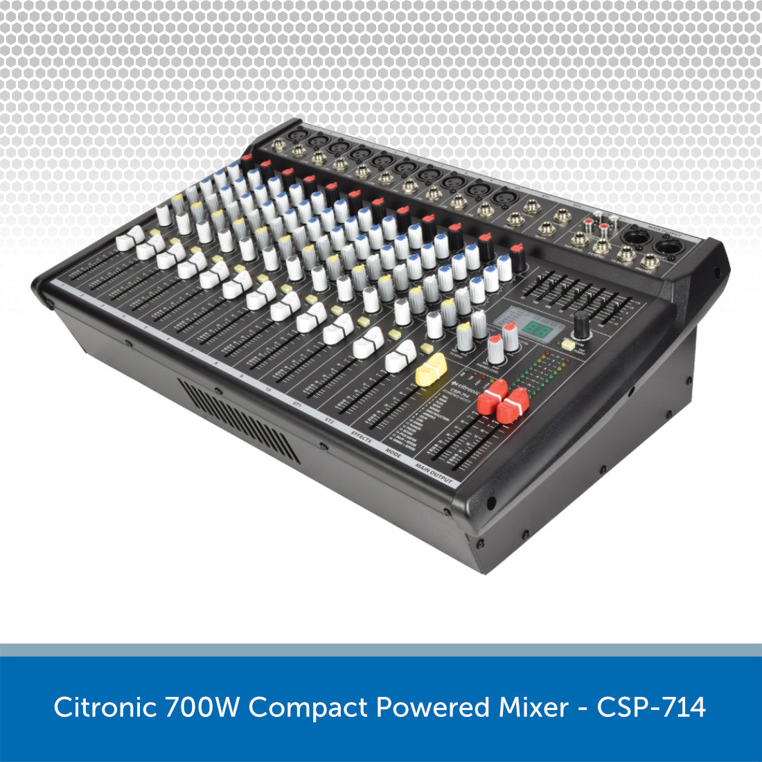 Citronic CSP-714 Compact Powered Mixing Desk, 2 x 350W | Audio Volt