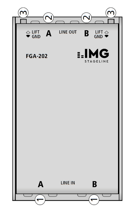 IMG Stageline FGA-202 Balanced Stereo Line Transformer / Hum Destroyer