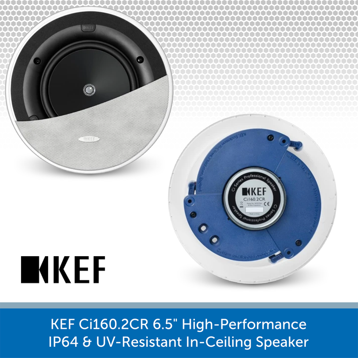 KEF Ci160.2CR 6.5" High-Performance IP64 In-Ceiling Speaker