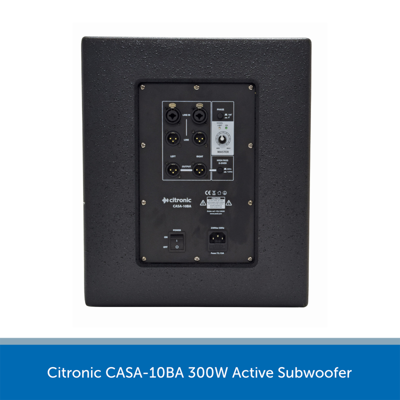 Citronic 700W 2.1 System with CASA-8A Speakers and CASA-10BA Subwoofer