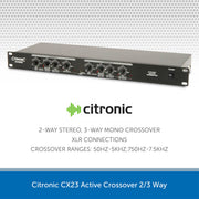 Citronic CX23 Active Crossover 2/3 Way