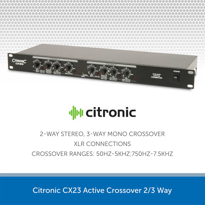 Citronic CX23 Active Crossover 2/3 Way