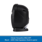 Clever Acoustics BGS 20T Black 100V Wall Speakers (Pair)