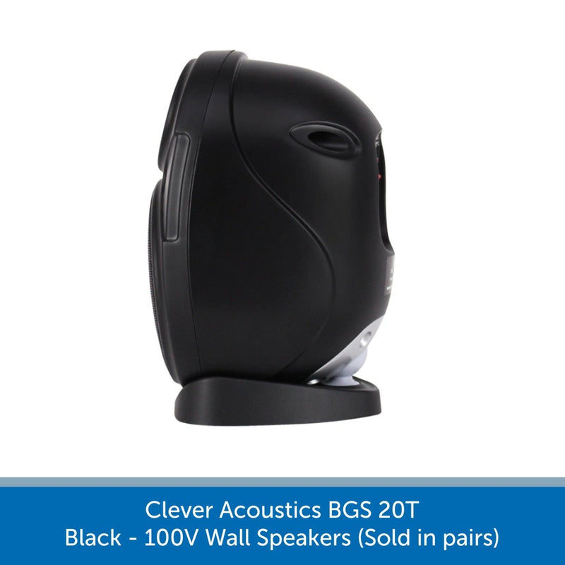 Clever Acoustics BGS 20T Black 100V Wall Speakers (Pair)