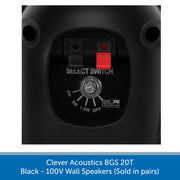 Clever Acoustics BGS 20T Black 100V Wall Speakers (Pair)