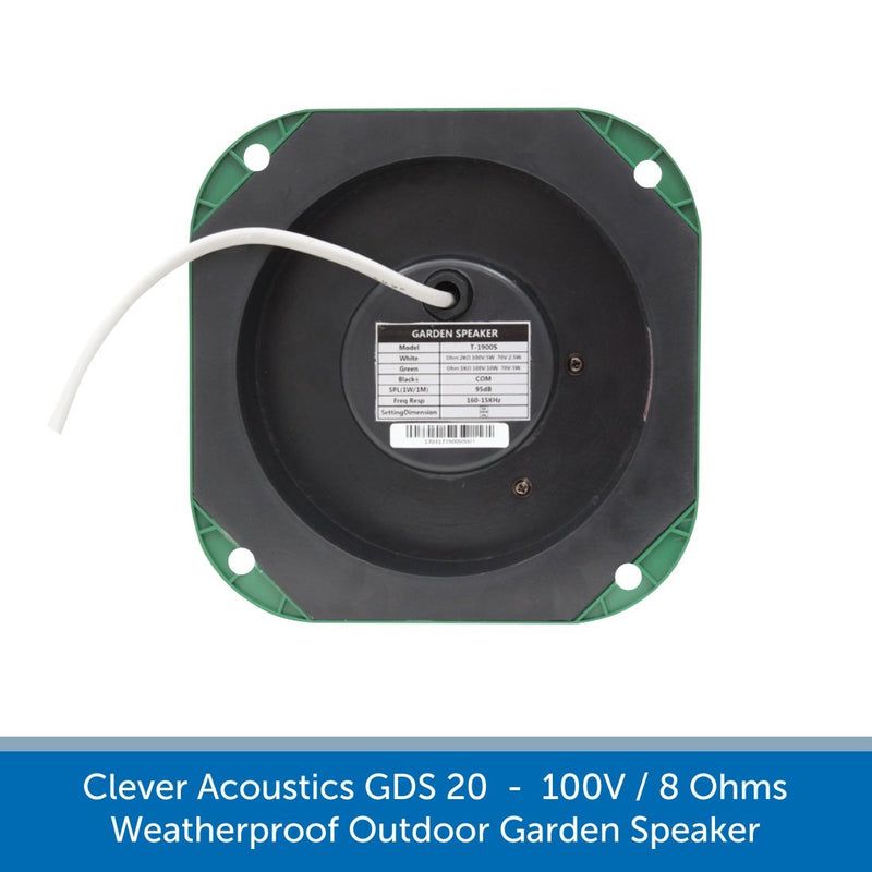 Clever Acoustics GDS 20 Weatherproof Outdoor Garden Speaker, 100V / 8 Ohms